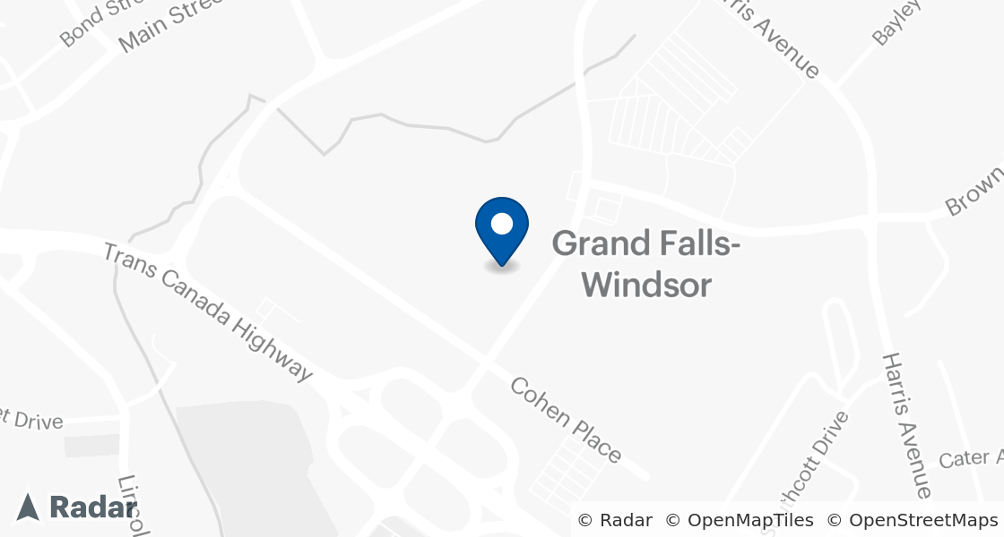 Carte de l'emplacement de Dairy Queen:: 8 Cromer Ave, Grand Falls-Windsor, NL, A2A 2K2